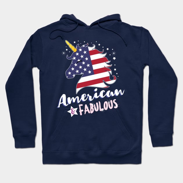 American & Fabulous Unicorn Hoodie by zeno27